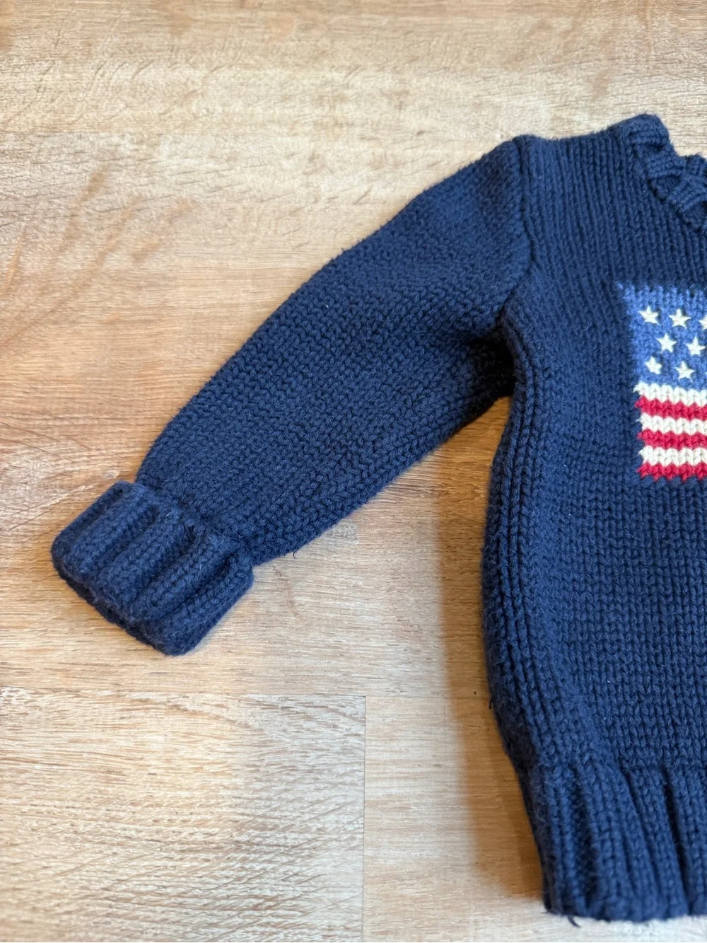 Ralph Lauren Navy Sweater with American Flag